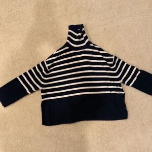 Gap Split Hem Striped Turtleneck Sweater - size L